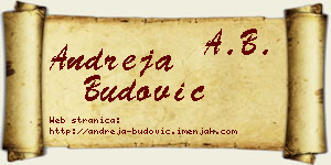 Andreja Budović vizit kartica